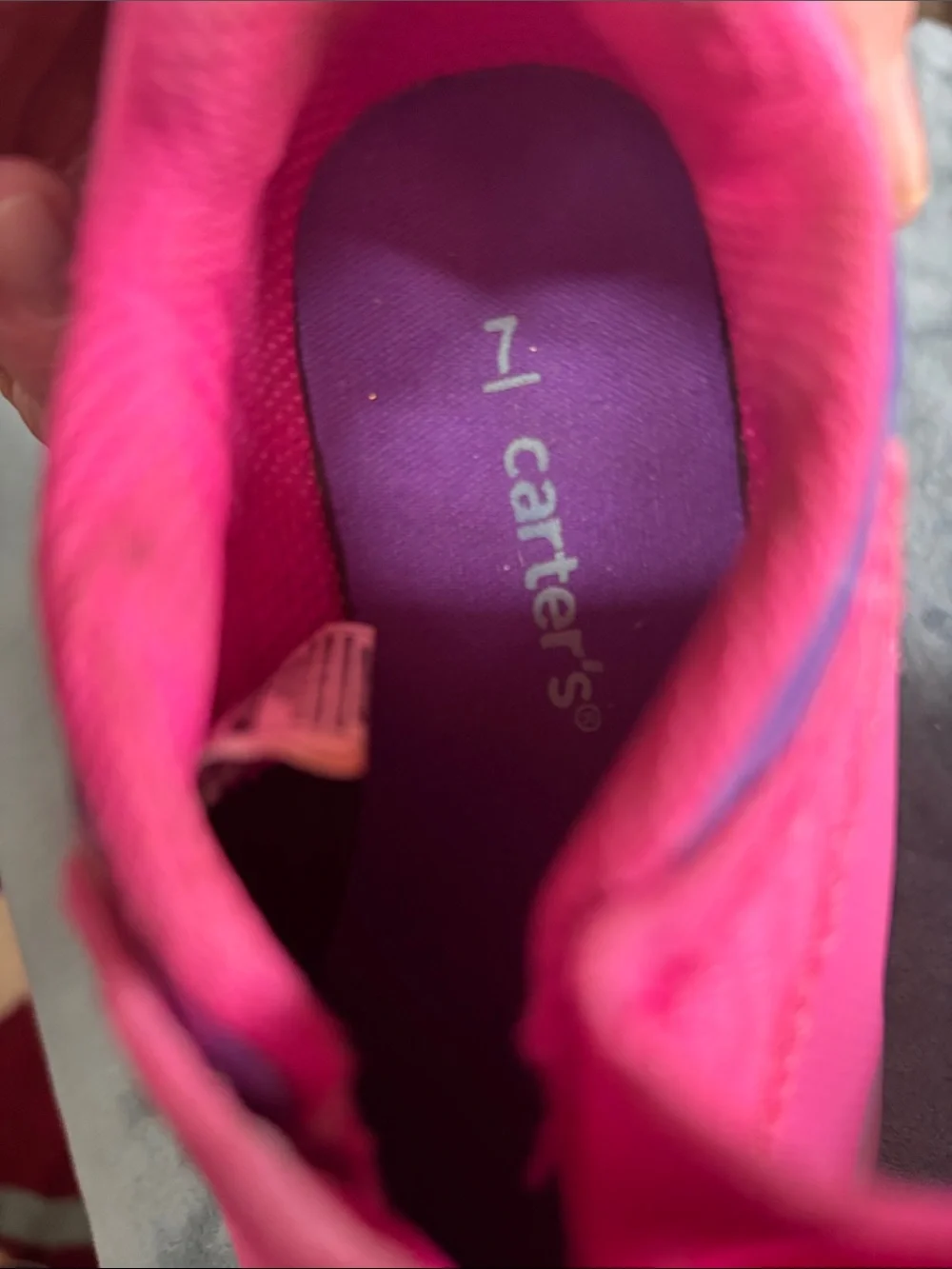 Soccer cleats. Girls Carter's Pink and Purple Kids